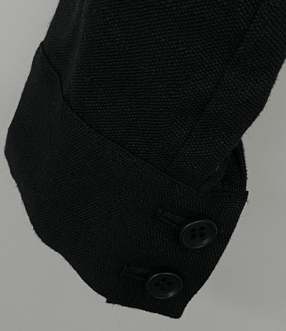 美品 SINME シンメ リネンジップブルゾン BLK SY10-01 レディース SIZE M