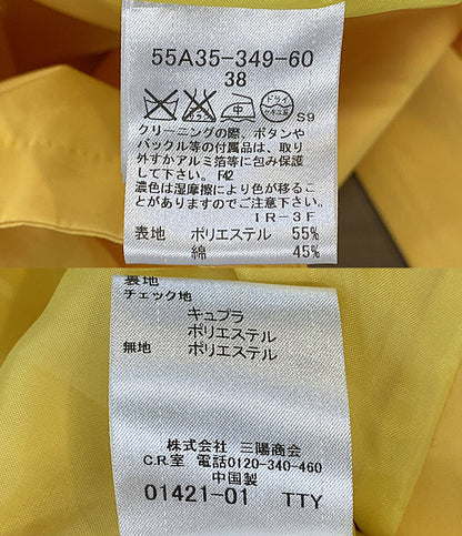 BLUE LABEL CRESTBRIDGE ブルーレーベル・クレストブリッジ トレンチコート YELLOW 55A35-349-60 レディース SIZE 38