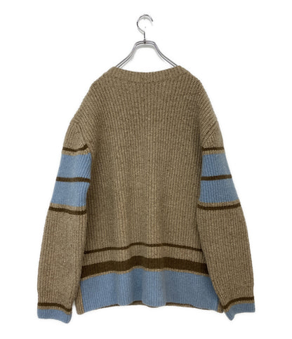 美品 AMI Alexandre Mattiussi アミ アレクサンドル マテュッシ カレッジリブニット レディース SIZE L