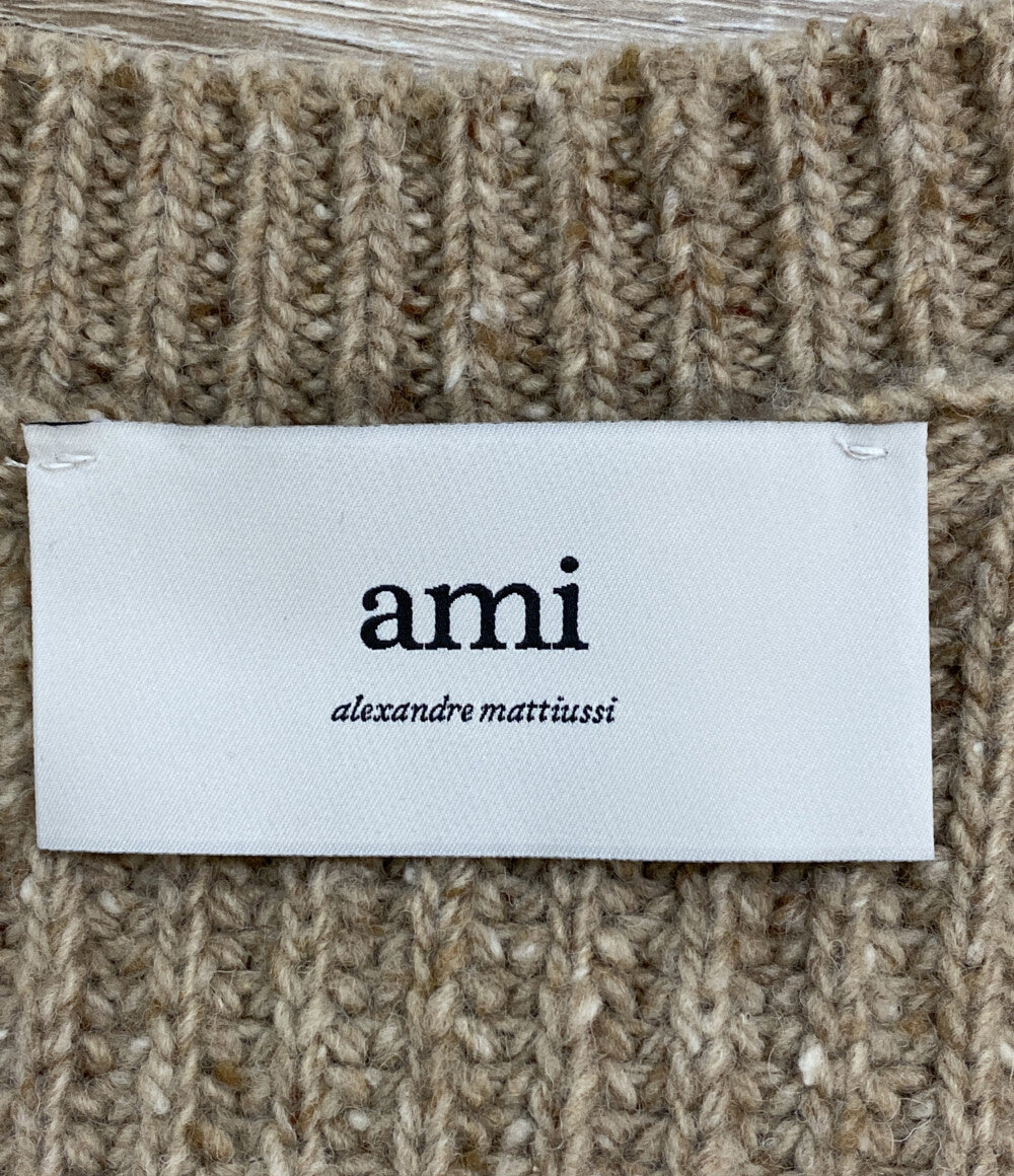 美品 AMI Alexandre Mattiussi アミ アレクサンドル マテュッシ カレッジリブニット レディース SIZE L