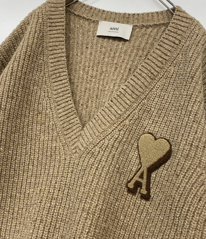 美品 AMI Alexandre Mattiussi アミ アレクサンドル マテュッシ カレッジリブニット レディース SIZE L