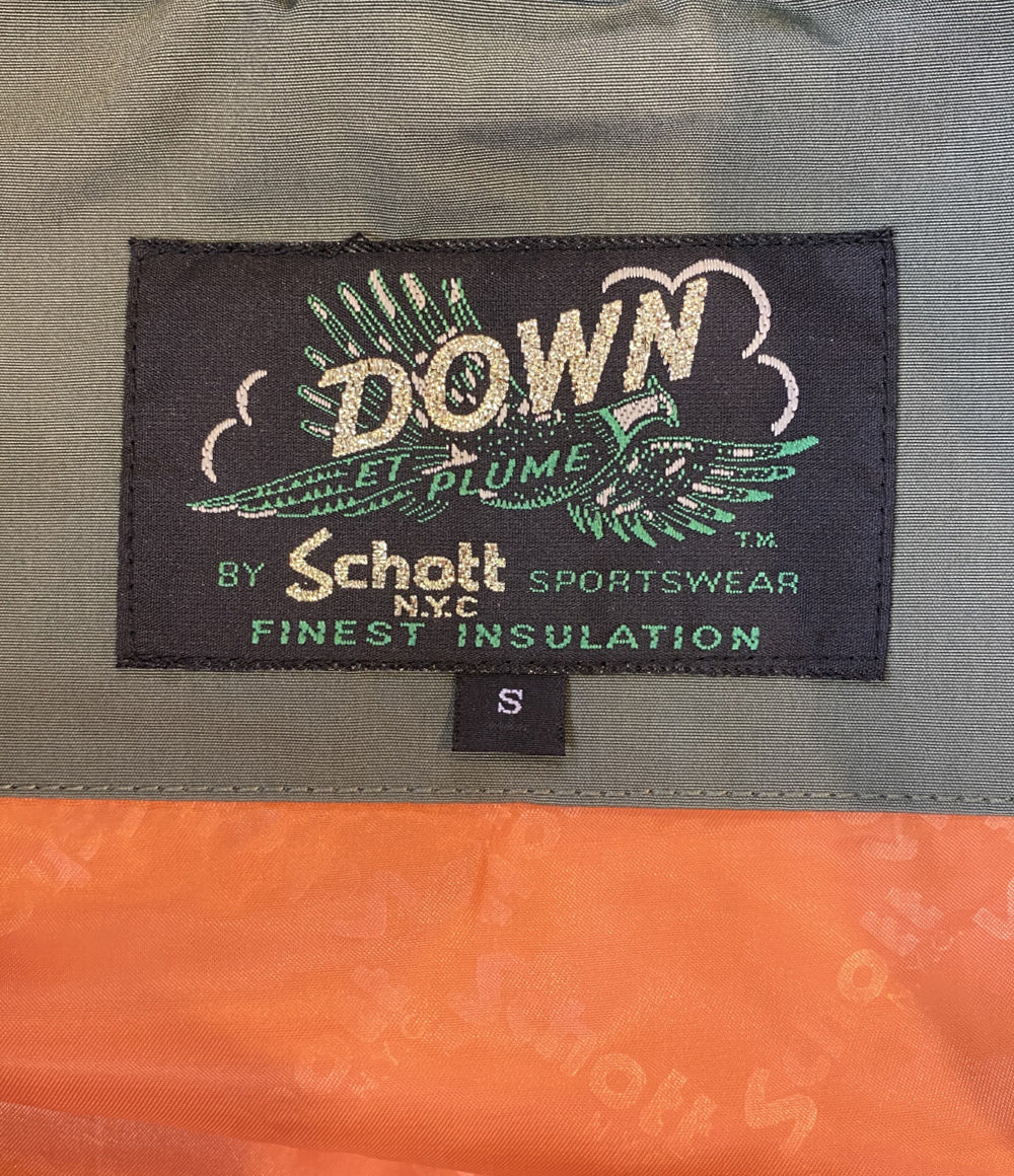 SCHOTT ダウンジャケット 3192038 カーキ メンズ SIZE S ショット