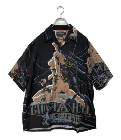 美品 WACKO MARIA 半袖シャツ 攻殻機動隊 ブラック GITS-WM-HI03-SP メンズ SIZE M ワコマリア