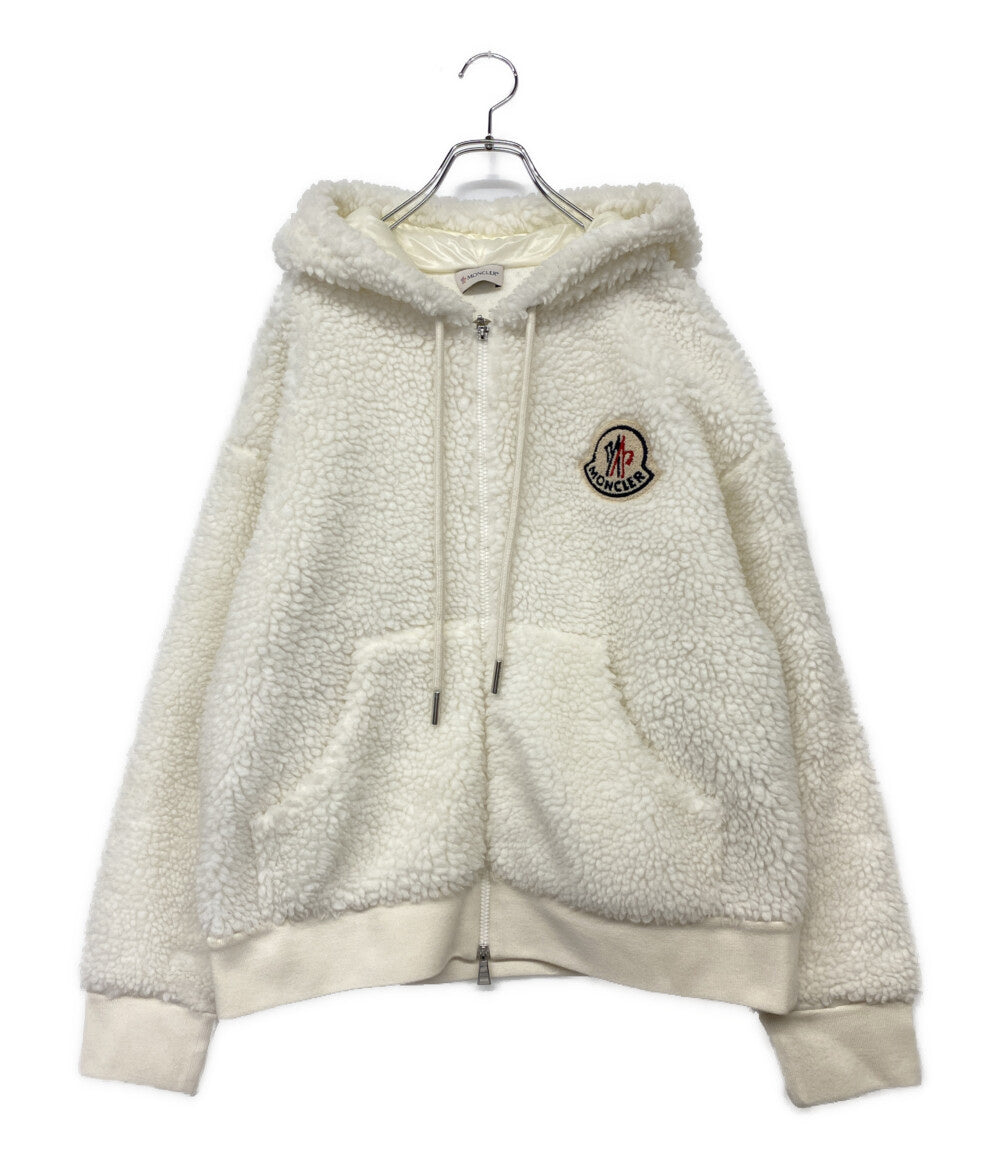 MONCLER テディフリース フルジップ パーカー MCL8G0003289A5V レディース SIZE L モンクレール