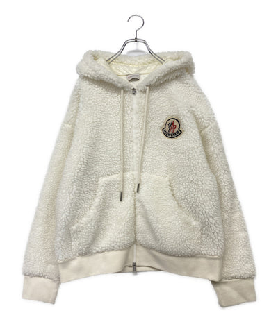 MONCLER テディフリース フルジップ パーカー MCL8G0003289A5V レディース SIZE L モンクレール