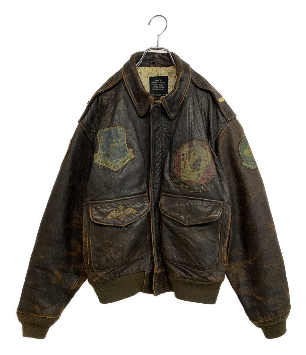 AVIREX レザージャケット サイズXS DRAWING 30-1415 パッチ メンズ SIZE XS アヴィレックス