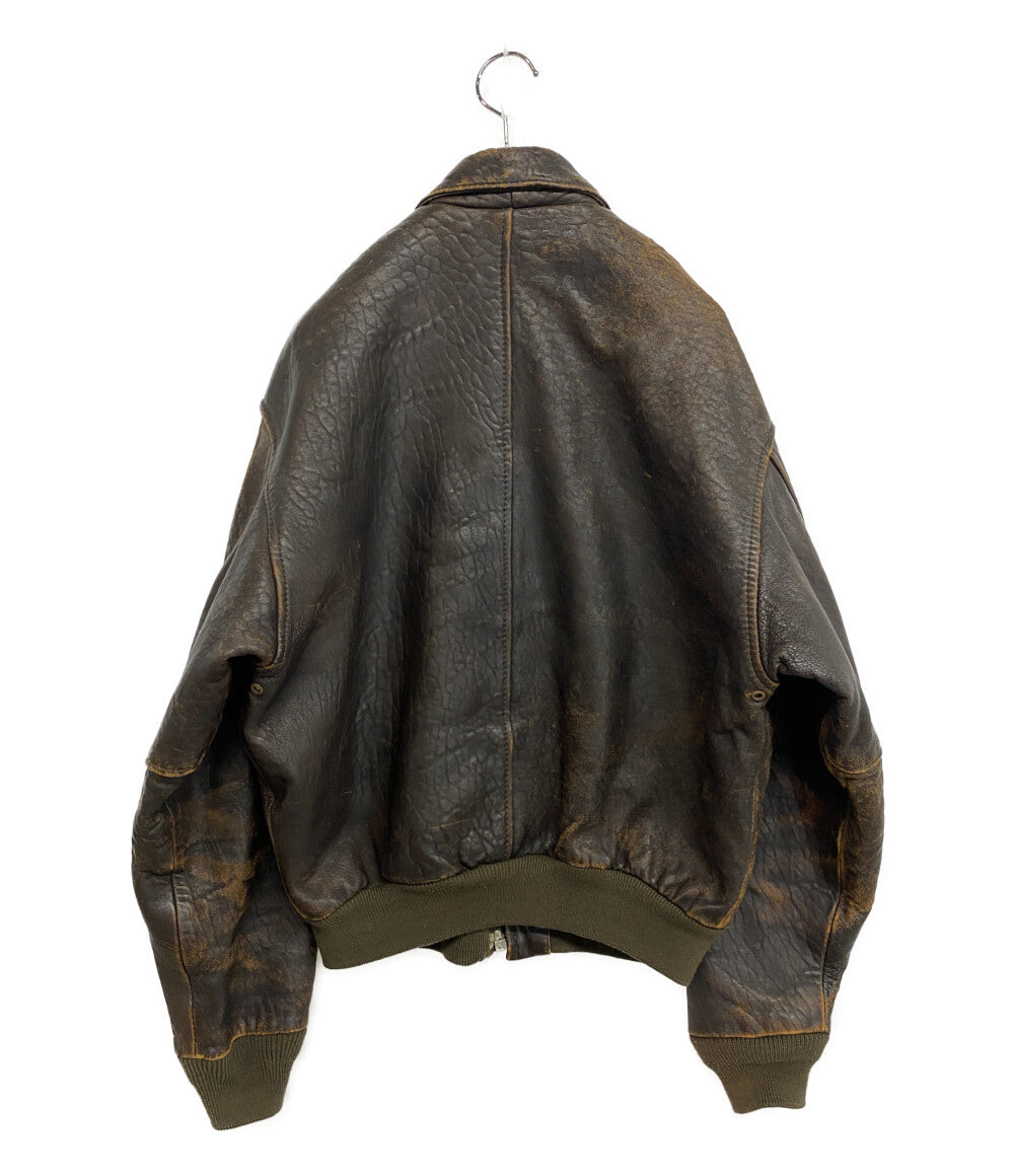 AVIREX レザージャケット サイズXS DRAWING 30-1415 パッチ メンズ SIZE XS アヴィレックス