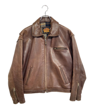 FREEDOM LEATHER フリーダムレザー ライダースジャケット ブラウン 