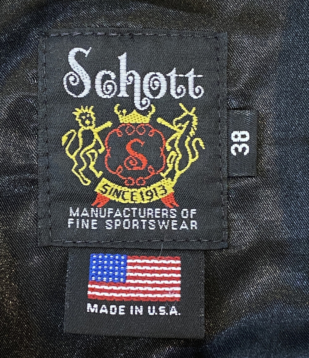 SCHOTT CPOジャケット 7176 ブラック メンズ SIZE 38 ショット