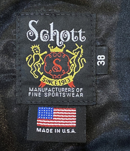 SCHOTT CPOジャケット 7176 ブラック メンズ SIZE 38 ショット