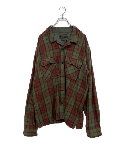 FILSON 長袖シャツ 8049-44-10013 カーキ レッド チェック ウール100 メンズ SIZE XL フィルソン