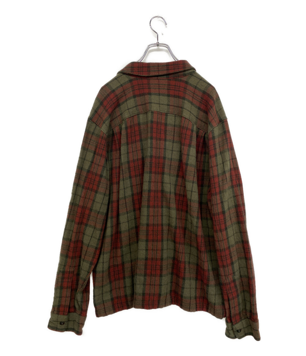FILSON 長袖シャツ 8049-44-10013 カーキ レッド チェック ウール100 メンズ SIZE XL フィルソン