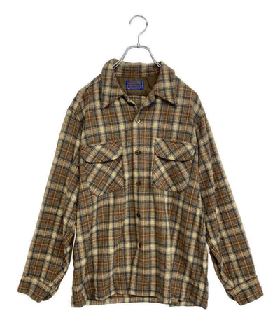 PENDLETON 長袖シャツ チェック ウール 古着 メンズ SIZE L ペンドルトン