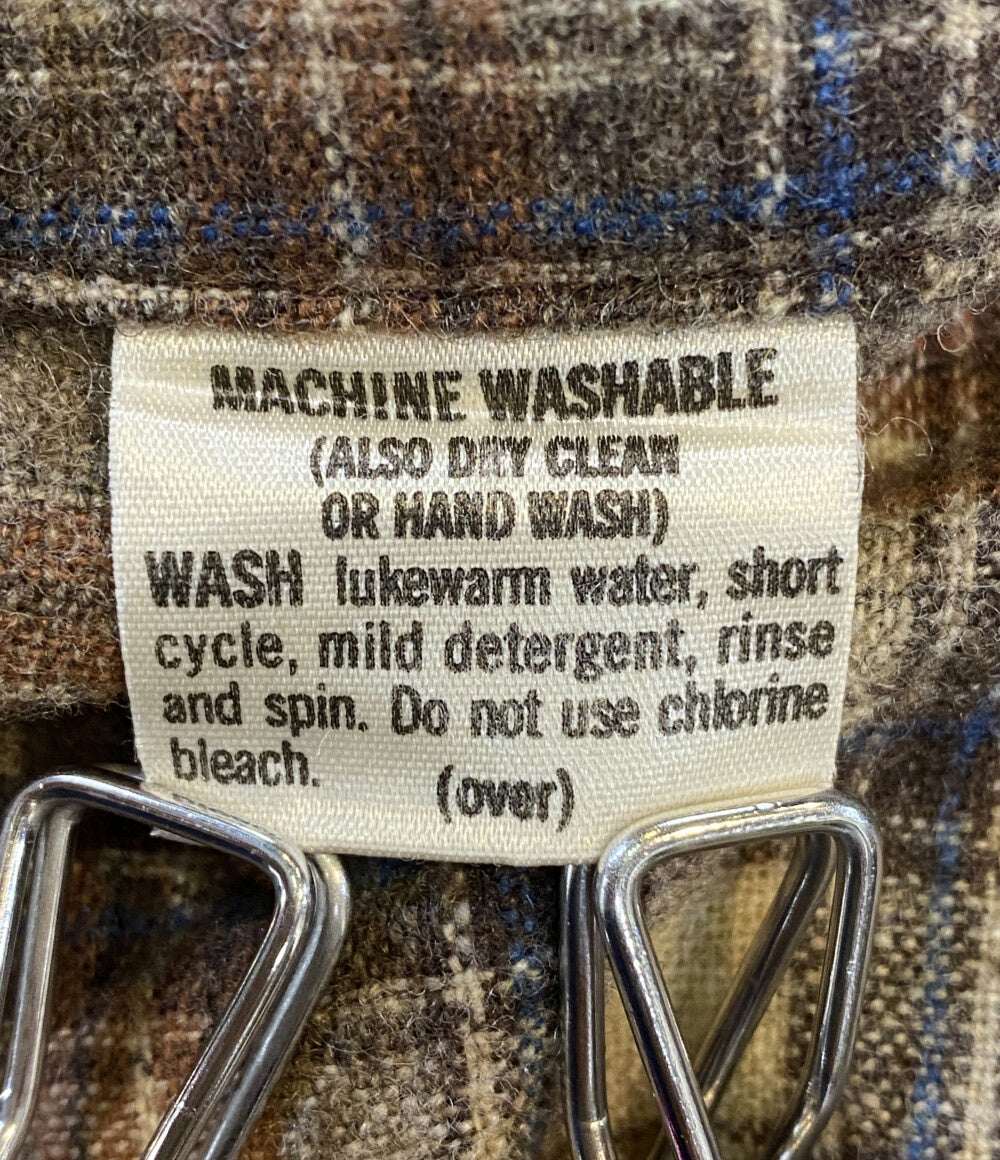PENDLETON 長袖シャツ チェック ウール 古着 メンズ SIZE L ペンドルトン