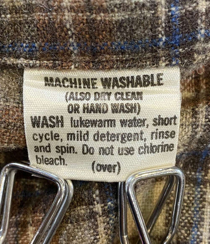 PENDLETON 長袖シャツ チェック ウール 古着 メンズ SIZE L ペンドルトン