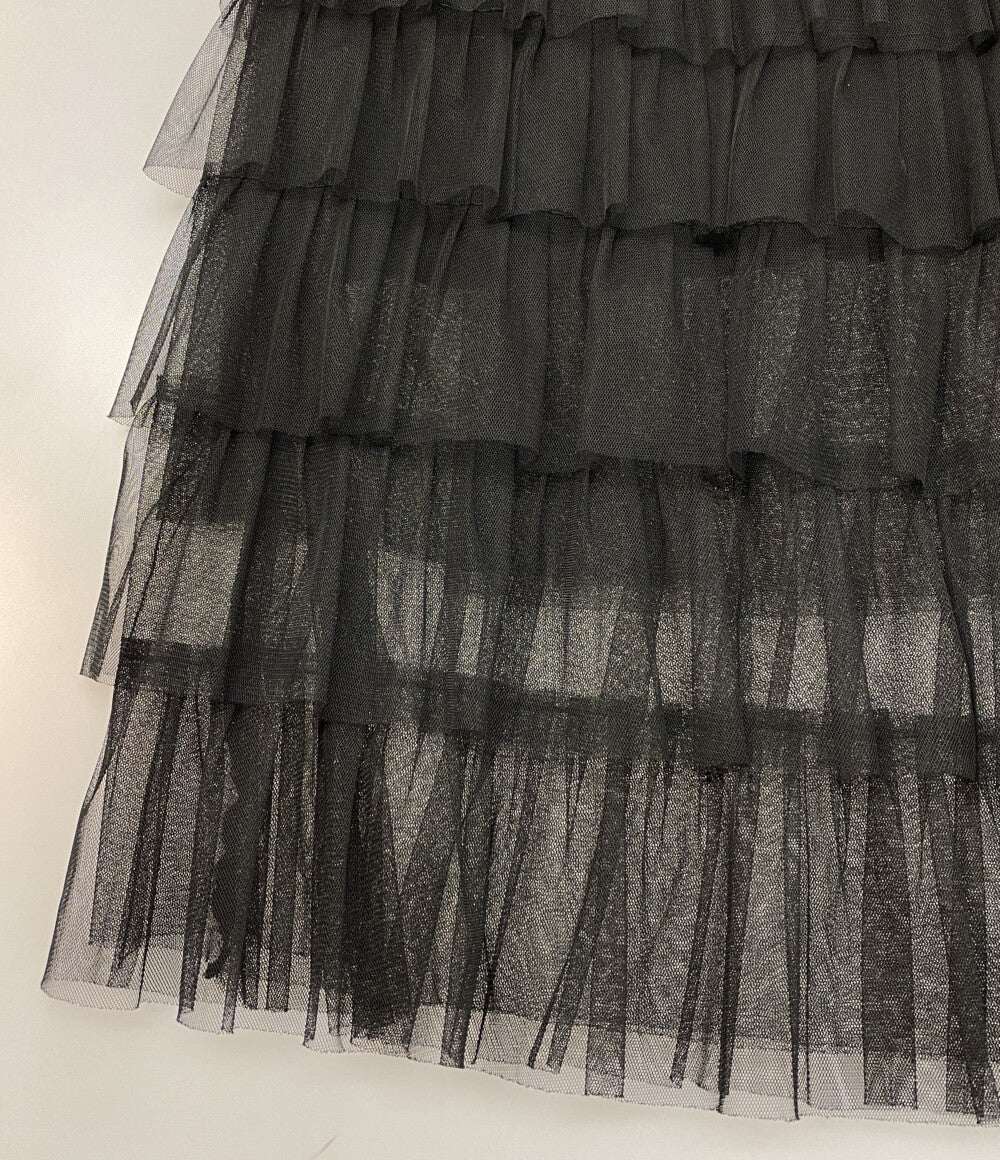 美品 AMERI ティアードスカート BLK 0125109260360 レディース SIZE M アメリ