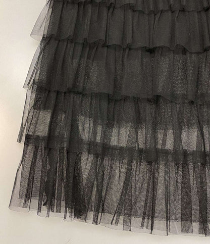 美品 AMERI ティアードスカート BLK 0125109260360 レディース SIZE M アメリ