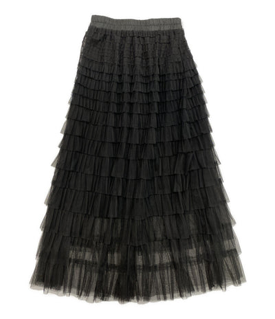 美品 AMERI ティアードスカート BLK 0125109260360 レディース SIZE M アメリ