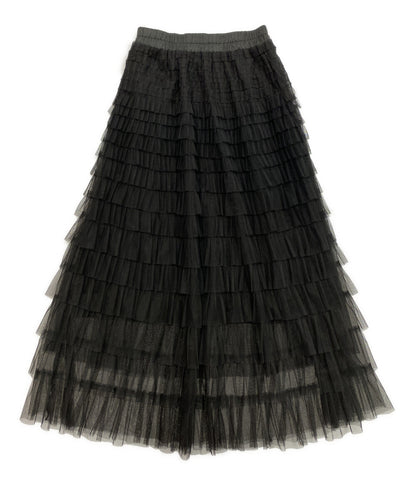 美品 AMERI ティアードスカート BLK 0125109260360 レディース SIZE M アメリ