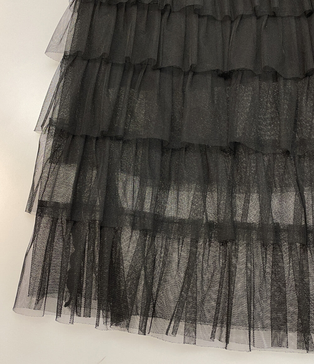 美品 AMERI ティアードスカート BLK 0125109260360 レディース SIZE M アメリ