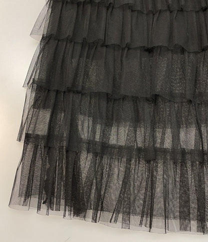 美品 AMERI ティアードスカート BLK 0125109260360 レディース SIZE M アメリ