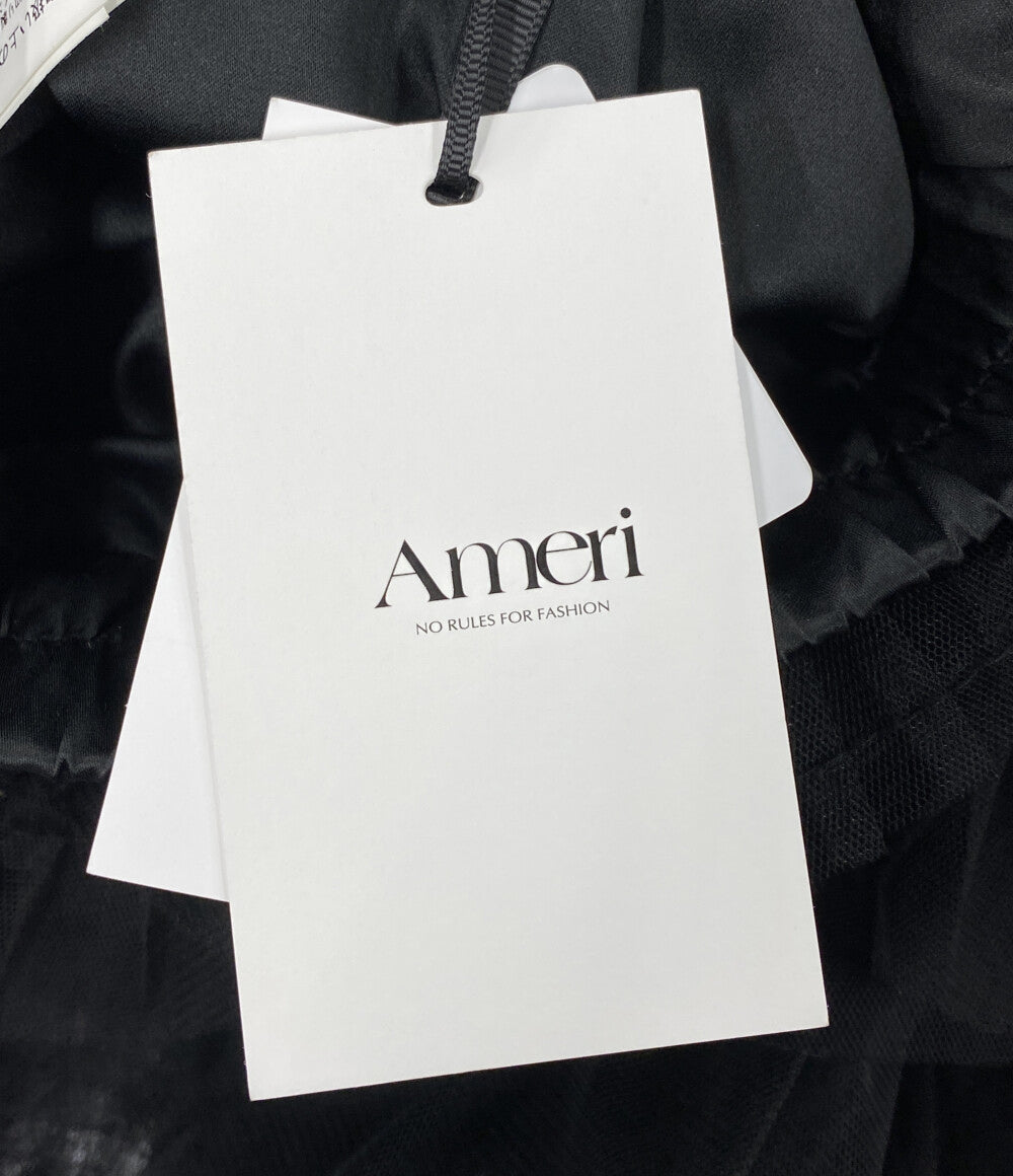 美品 AMERI ティアードスカート BLK 0125109260360 レディース SIZE M アメリ