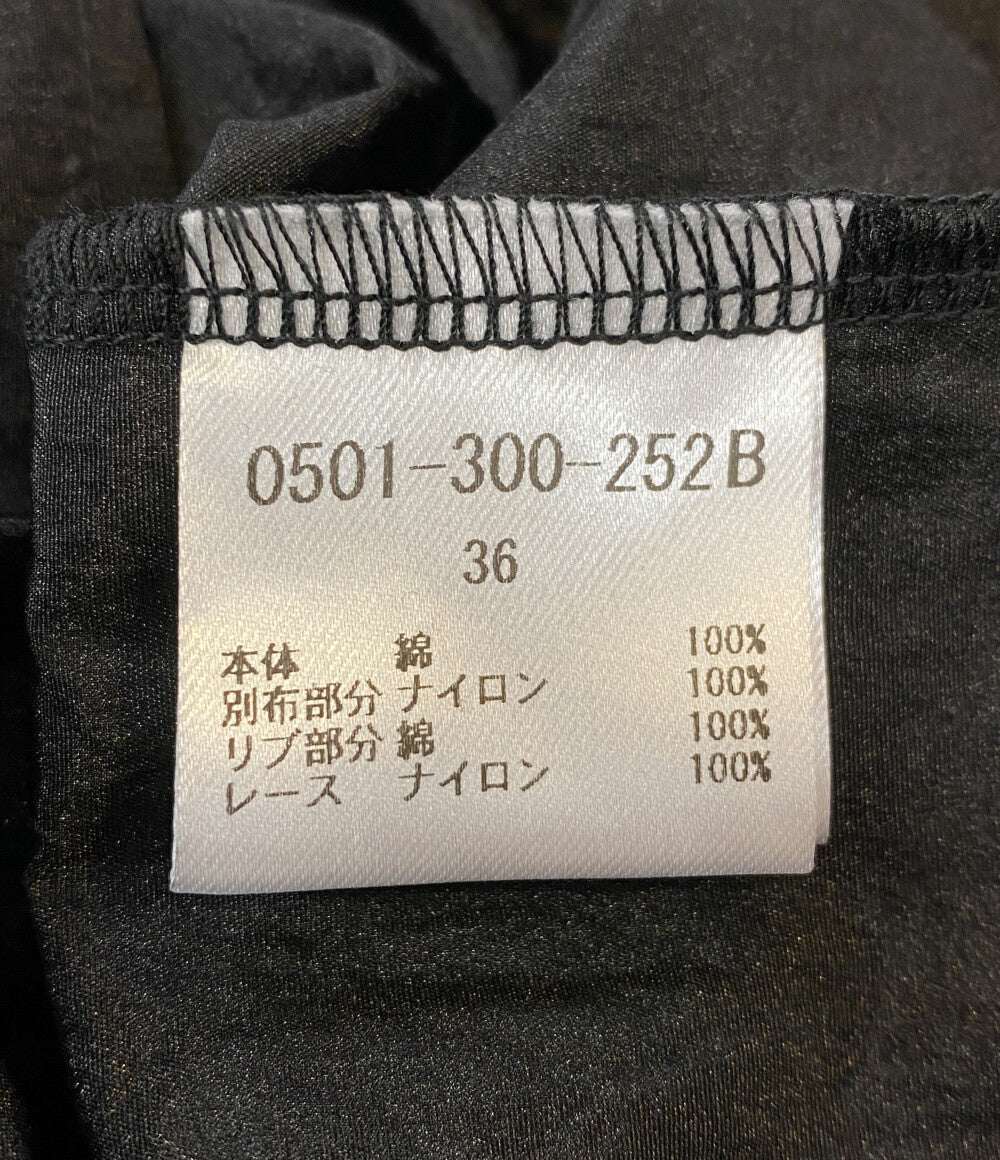 DOUBLE STANDARD CLOTHING 半袖ワンピース 0501-300-252b ブラック レディース SIZE 36 ダブルスタンダードクロージング