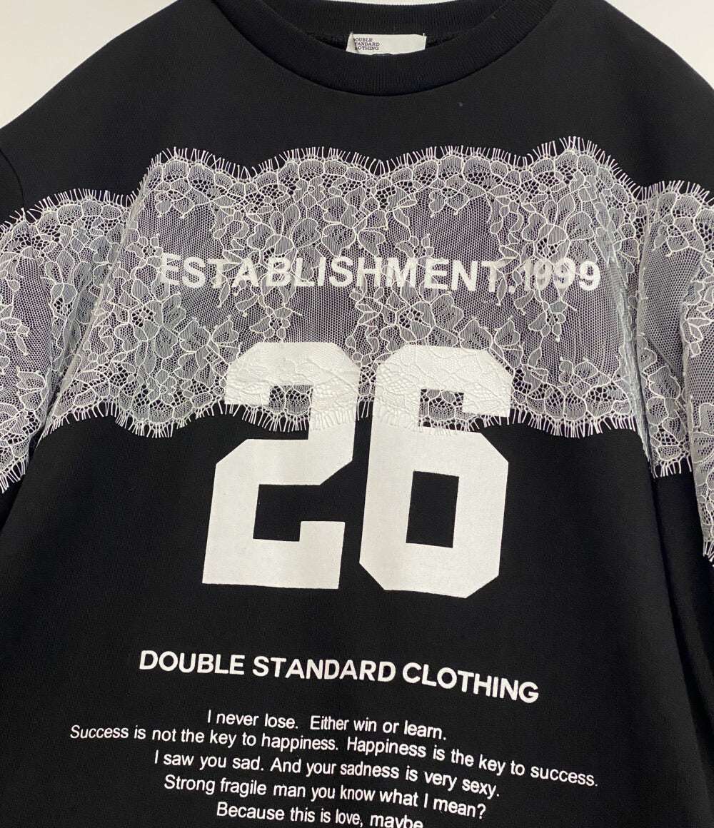 DOUBLE STANDARD CLOTHING 半袖ワンピース 0501-300-252b ブラック レディース SIZE 36 ダブルスタンダードクロージング