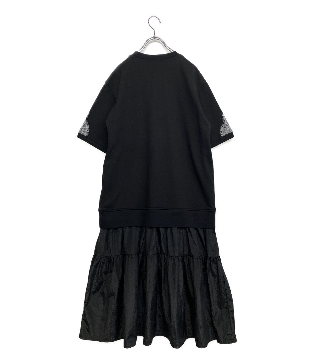 DOUBLE STANDARD CLOTHING 半袖ワンピース 0501-300-252b ブラック レディース SIZE 36 ダブルスタンダードクロージング