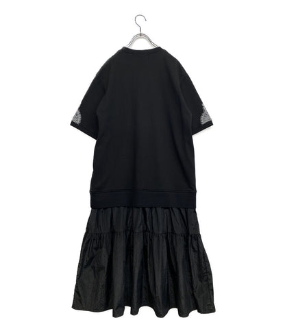DOUBLE STANDARD CLOTHING 半袖ワンピース 0501-300-252b ブラック レディース SIZE 36 ダブルスタンダードクロージング