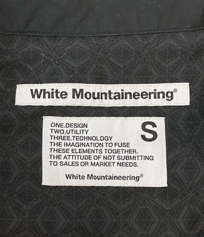 white mountaineering コットンシャツ長袖ワンピース ブラック 22AW WL2273101 レディース SIZE S ホワイトマウンテニアリング