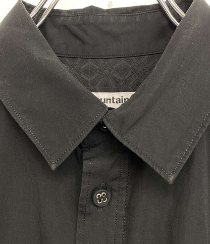 white mountaineering コットンシャツ長袖ワンピース ブラック 22AW WL2273101 レディース SIZE S ホワイトマウンテニアリング