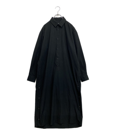 white mountaineering コットンシャツ長袖ワンピース ブラック 22AW WL2273101 レディース SIZE S ホワイトマウンテニアリング