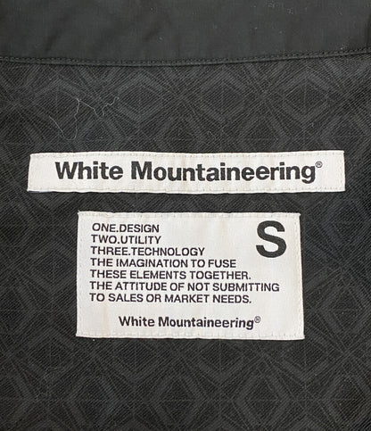 white mountaineering コットンシャツ長袖ワンピース ブラック 22AW WL2273101 レディース SIZE S ホワイトマウンテニアリング