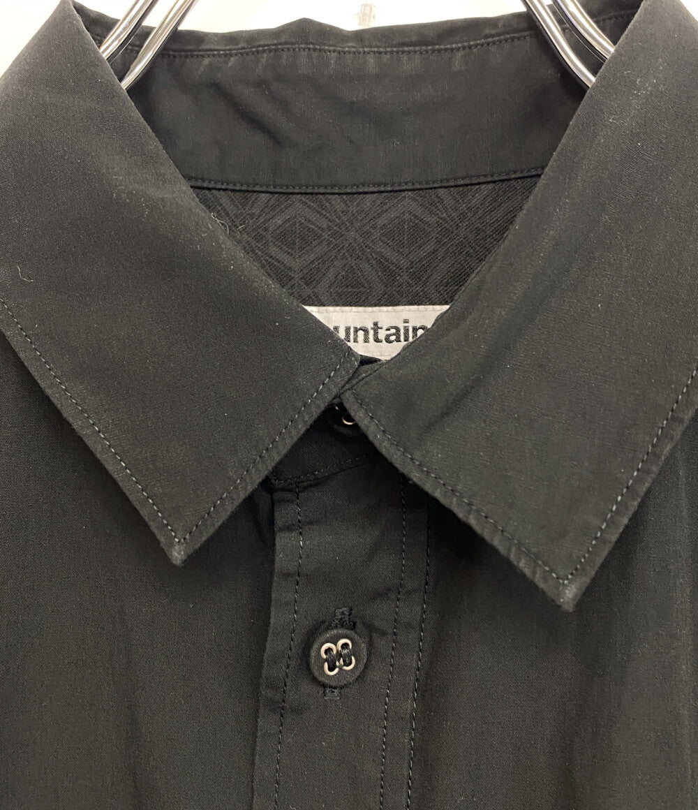white mountaineering コットンシャツ長袖ワンピース ブラック 22AW WL2273101 レディース SIZE S ホワイトマウンテニアリング