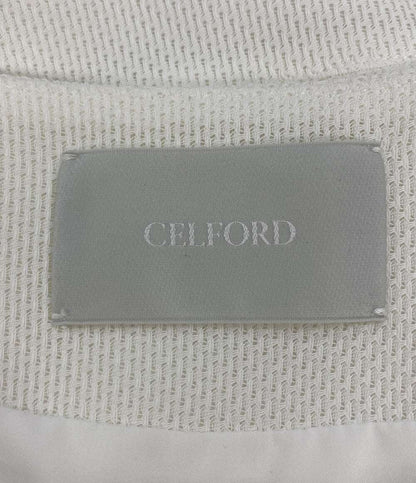美品 CELFORD からみ織ペプラムジャケット 26SS CWFJ262029 レディース SIZE 38 セルフォード