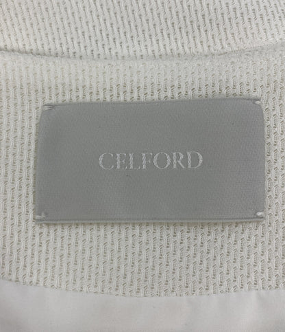 美品 CELFORD からみ織ペプラムジャケット 26SS CWFJ262029 レディース SIZE 38 セルフォード