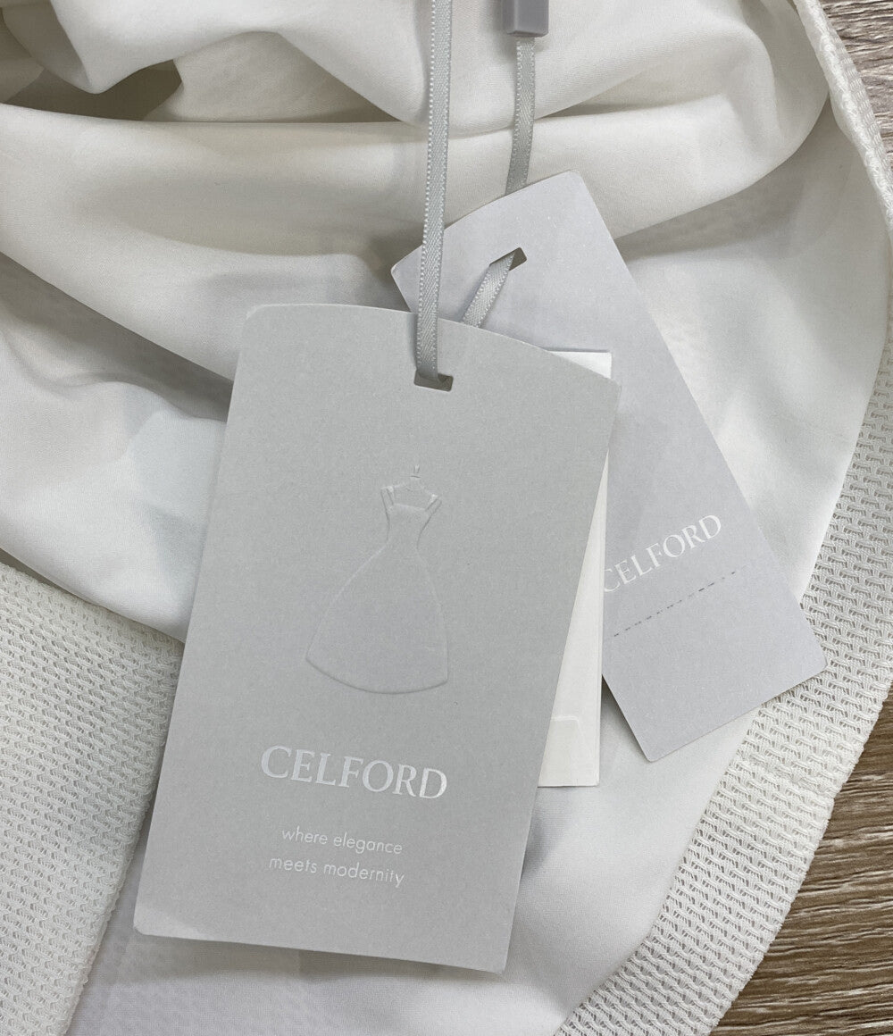 美品 CELFORD からみ織ペプラムジャケット 26SS CWFJ262029 レディース SIZE 38 セルフォード