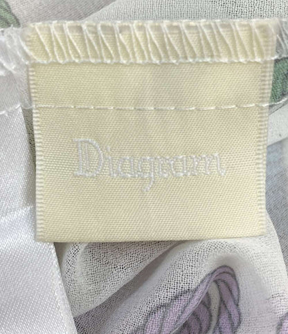 美品 GRACE CONTINENTAL 半袖ワンピース ロープロゴプリント インナーつき レディース SIZE 38 グレースコンチネンタル