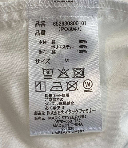 美品 TONAL× polo BCS トーナル POLO BCSコラボ ピンタックシャツ七分袖ワンピース レディース SIZE M