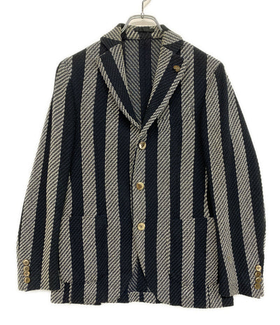 GABRIELE PASINI テーラードジャケット コットン ボーダー メンズ SIZE 42 ガブリエレパジーニ