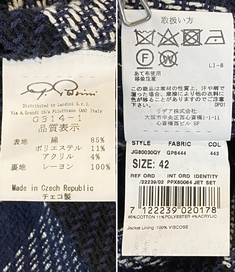 GABRIELE PASINI テーラードジャケット コットン ボーダー メンズ SIZE 42 ガブリエレパジーニ