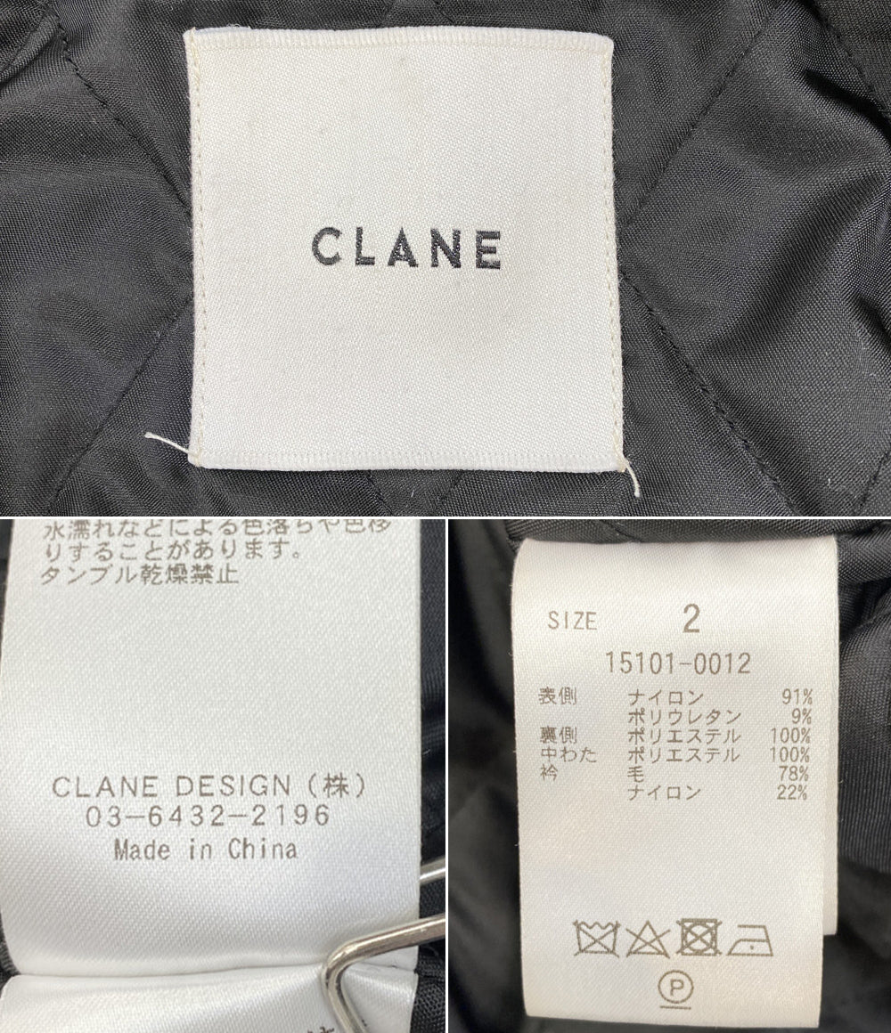 CLANE 中綿コート ブラック 15101-0012 レディース SIZE 2 クラネ