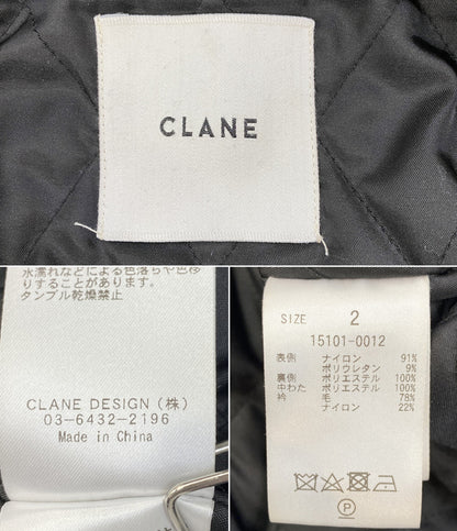 CLANE 中綿コート ブラック 15101-0012 レディース SIZE 2 クラネ