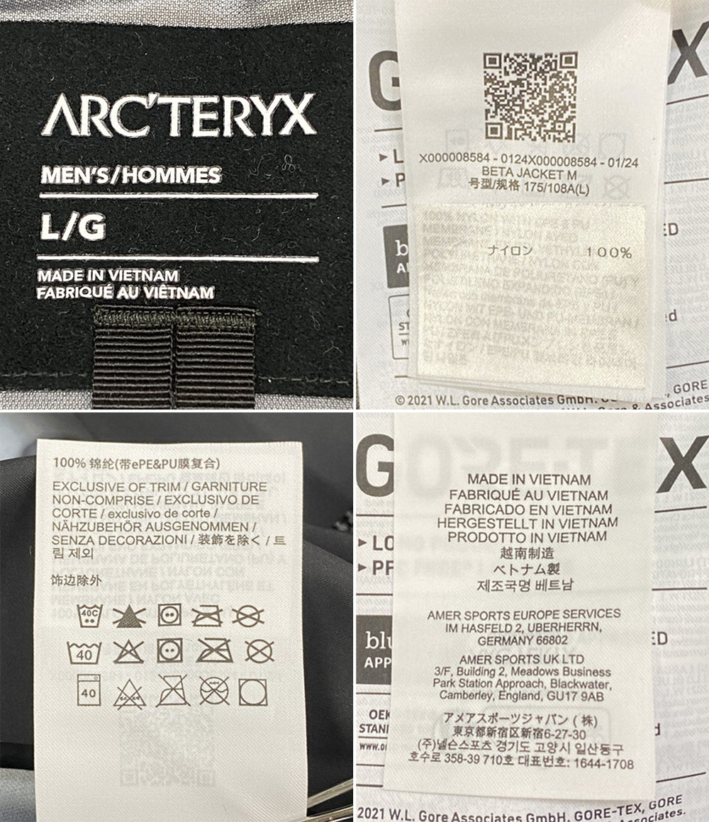 ARC’TERYX ナイロンジャケット フーディ X000008584 BLACK メンズ SIZE L アークテリクス