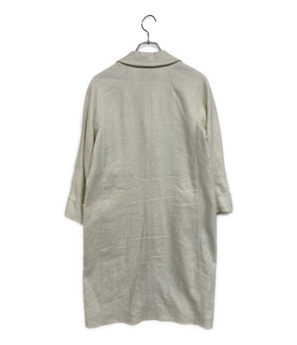 美品 MAX MARA コート ホワイト リネン 912103026 レディース SIZE 40 マックスマーラ