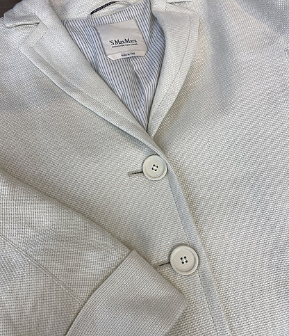美品 MAX MARA コート ホワイト リネン 912103026 レディース SIZE 40 マックスマーラ