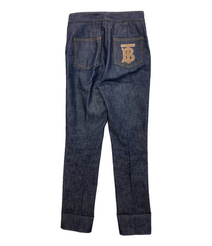 BURBERRY デニムパンツ TBロゴ ノンウォッシュインディゴ レディース SIZE W25 バーバリー