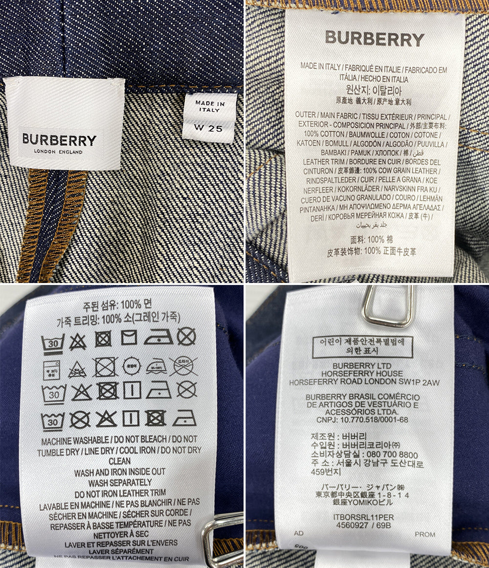 BURBERRY デニムパンツ TBロゴ ノンウォッシュインディゴ レディース SIZE W25 バーバリー