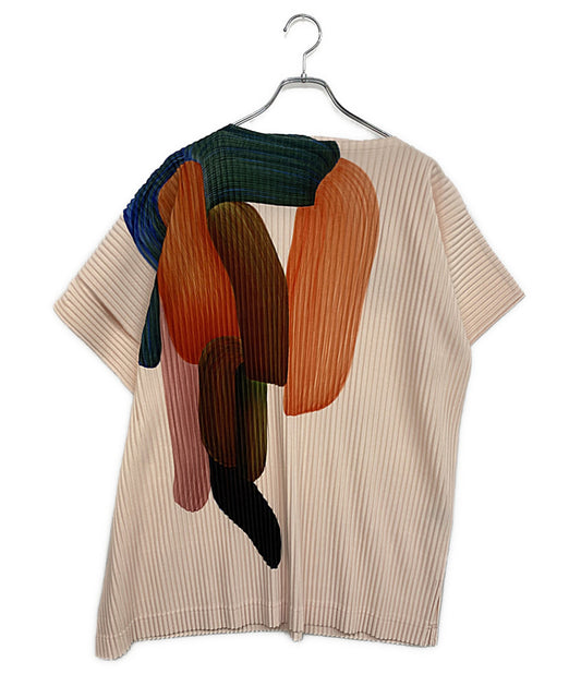 美品 HOMME PLISSE ISSEY MIYAKE 半袖シャツ ronan bouroullec HP43JK903 メンズ SIZE 2 オム プリッセ イッセイミヤケ